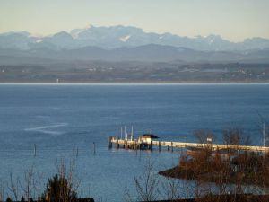 aufgenommen im Winter - mit tollem See- und Alpenblick - Bild 22: Ferienwohnung Sauer in Immenstaad - mit herrlichem Panorama-See-/Alpenblick