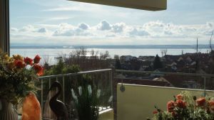 Toller Panoramablick auch Richtung Südwesten - Bild 2: Ferienwohnung Sauer in Immenstaad - mit herrlichem Panorama-See-/Alpenblick
