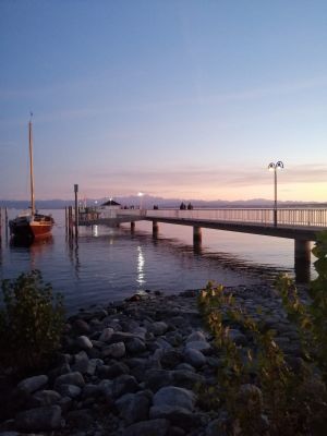 Abendstimmung - Bild 31: Ferienwohnung Sauer in Immenstaad - mit herrlichem Panorama-See-/Alpenblick