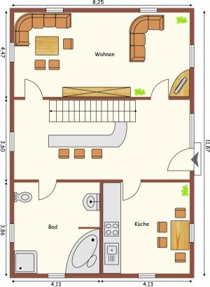 Grundriss Erdgeschoss Ferienhaus Stift Ennenbach - Bild 18: Stift Ennenbach - idyllisch gelegenes Ferienhaus