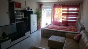 gemütliche Ledercouch, Flachbild TV alle deutschen Programme + Ö3 u. SF1 - Bild 3: Ferienwohnung Radolfzell am Bodensee Haus Mozart