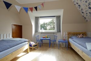 auch das Bett für den Teddy steht bereit - Bild 12: ideale Lage am Naturschutzgebiet für Mensch und Hund,'Ferienhaus zur Birk'