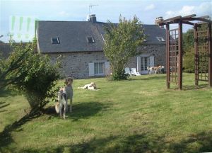 Bild 3: typ. Normandiehaus für Urlaub mit dem Hund mit eingez. Garten