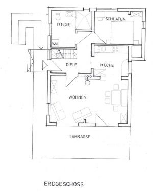 Zur Orientierung, hier ein detaillierter Grundriss des Erdgeschosses. - Bild 14: mitten in d. Natur, modern,ruhiges Haus für 6 Pers. rollstuhlgerecht