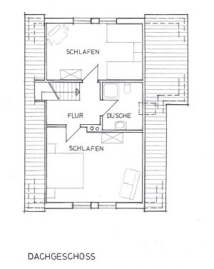 Zur Orientierung, hier ein detaillierter Grundriss der 1. Etage. - Bild 16: mitten in d. Natur, modern,ruhiges Haus für 6 Pers. rollstuhlgerecht