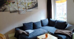 Wohnzimmer neu rnoviert,
neue Schlafcouch , Liegefläche 175x200 - Bild 4: Ferienwohnung BAUER Thale / Harz