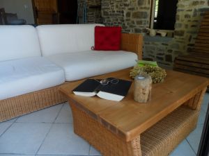 Bild 9: Les Prunelles Normannisches Natursteinhaus mit Wintergarten und Kamin