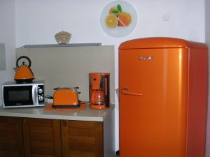 Küche mit neuen Elektrogeräten - Bild 11: Ferienwohnung "Der Falkenhorst" Alleinlage im Wald