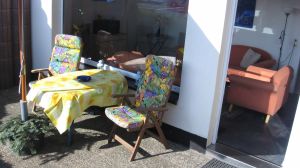 Im Sitzen schauen Sie auf das Meer, ohne dass Ihnen jemand auf den Tisch schauen kann! Absolut blickdicht. - Bild 4: Ostsee bei Grömitz, Lübecker Bucht, Meersicht, Hunde willkommen