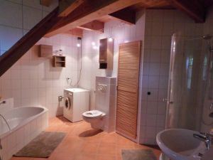Badewanne, Dusche, Waschmaschine, Trockner usw. - Bild 7: Ferienwohnung Kribitz Hodenhagen