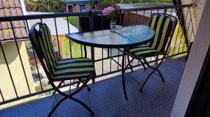 Balkon am Treppenaufgang - Bild 8: Ferienwohnung "Bakelberg" im Ostseebad Ahrenshoop