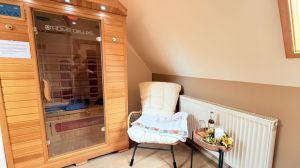 Tageslichtbad mit Infrarotsauna - Bild 18: gemütliches DG Einraum Apartment Tannenwipfel mit Infrarotsauna