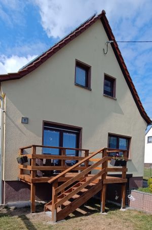 Terrasse aus dem Wohnzimmer - Bild 5: Ferienwohnung Gentsch in Schmannewitz - Eine FeWo NUR für Sie -