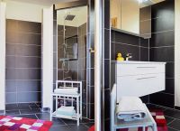 Komfortables Duschbad Das geräumige Badezimmer läßt Sie den Tag frisch beginnen oder herrlich entspannt ausklingen. Für Ihre persönlichen Dinge finden Sie genügend Abstellmöglichkeiten. Handtücher sind bei uns inklusive.
Neben einer bodentiefe, geräumigen Dusche mit Glaswand, finden sich hier ein WC, ein Pissoir, ein gemütlicher Sessel, Radio, Fön sowie eine Tritterhöhung für unsere kleinen Gäste. Das Bad ist gefliest und verfügt über ein großes Fenster. - Bild 6: Ferienhaus Zur Eiche, Born am Darß, Fischland-Darß-Zingst mit Boddenblick