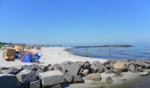 Auch am Hundestrand sind Strandkörbe zu finden. - Bild 22: Ferienhaus Windrose II am Ostseestrand von Schönberg-Kalifornien