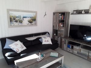 Ein großer Fernseher mit Blue-Ray-Player und kleiner Auswahl an Filmen steht Ihnen zur Verfügung - Bild 5: Ferienhaus Windrose II am Ostseestrand von Schönberg-Kalifornien