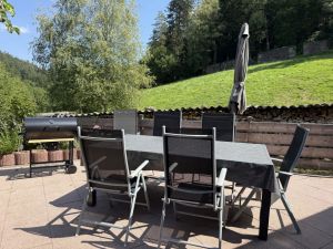 direkt an der Freizeitoase mit kleinen Spielgeräten - Bild 9: Ferienhaus Süßbächle Enzklösterle Nordschwarzwald Sauna Garten Hunde gratis
