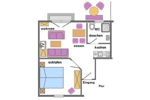 Bild 2: Landhaus am Teich - Ferienwohnung rot - Saaler Bodden - Ostsee