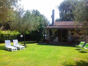 Bild 3: alleinstehendes Chalet DIREKT am Bolsenasee mit eingezäunten Garten