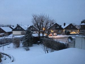 Blick in den Garten und die Nachbarschaft - Bild 20: Komfortable helle Ferienwohnung für bis zu drei Personen mit Panoramablick