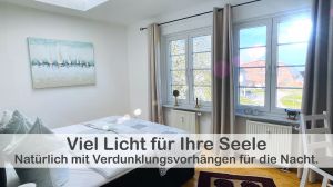 Genießen Sie erholsamen Schlaf und starten Sie jeden Tag ausgeruht und voller Energie. Unsere komfortablen Betten bieten Ihnen einen angenehmen Schlaf und lassen Sie morgens frisch und entspannt aufwachen. - Bild 18: Ferienwohnung im Gutshaus, Entschleunigung pur für erholsame Tage