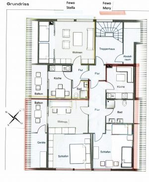 Mery Pink - Bild 19: Norden/ Norddeich Ferienwohnung Mery für 2-4 Personen, Balkon, + Hund