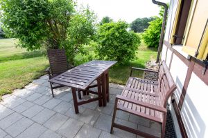 Der Blick von der Terrasse. - Bild 1: D13 Urlaub mit dem Ostseestrand vor der Haustür mit 2 SZ & Terrasse, Rügen