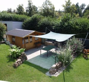 Grillterrasse - Bild 14: Ferienwohnung am Moosweiher auch für Wochenendheimfahrer geeignet