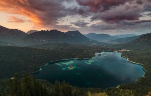 Der Eibsee von oben - Bild 15: Ferienwohnung Seidenschwann, Urlaub unter der Zugspitze