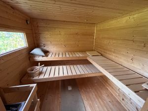 Sauna im Aussenbereich - Bild 2: Landhaus Ferienwohnung Up’n Wall im Münsterland